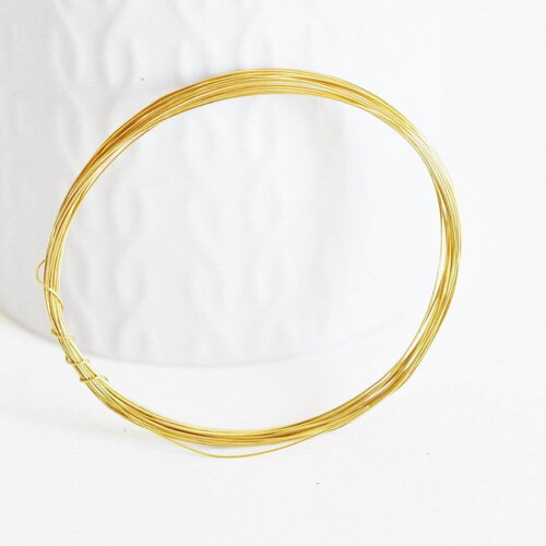 Fil de cuivre doré 16k 0.4mm -/28 gauges,fil création bijoux,fil fin, fil métallique,création bijoux,fil de métal, 3 mètres,g3306