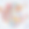 Perles rocailles tube verre multicolore métallisé 4mm,perle perlage tissage création bijoux, x 10gr g7889