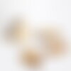 Perle goutte bois, bois naturel, perle géométrique,perle goutte,création bijoux bois,21mm, x5 g2546
