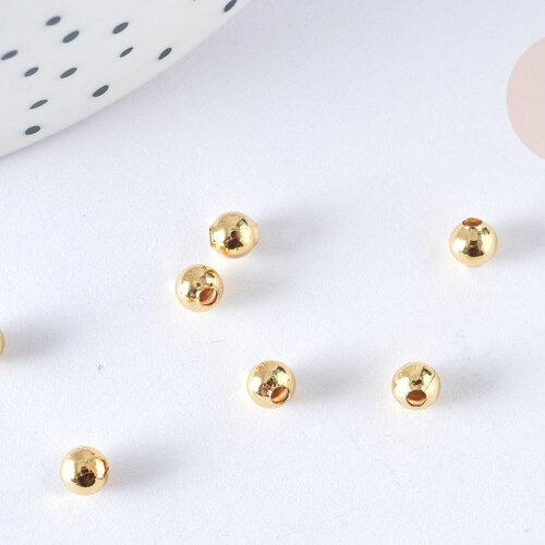 Perle intercalaire laiton doré sablée, perle doré texturée, des fournitures pour création bijoux, laiton doré, 4mm , x100 g5254