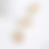 Pendentif coquillage cauri ouvert naturel doré, coquillage conch bijou naturel, 23mm, x1 , g2296