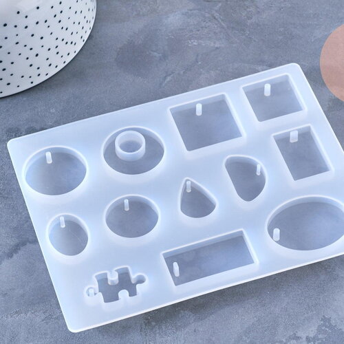 Moule pour fabrication pendentifs résine, un moule en silicone pour réaliser des bijoux avec inclusion en résine, x1 g3533