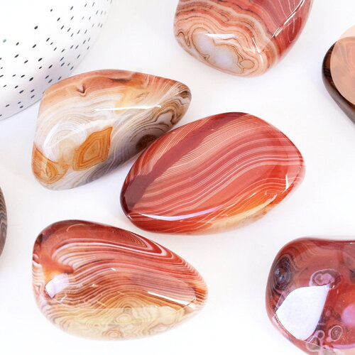Pierre agate sardonyx naturelle roulée 45-66mm, pierre orange naturelle litotherapie, x1 g5782