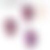 Perle coeur jadeite naturelle violette 25mm,perle pierre pour création bijoux pierre, x1 (g1833)