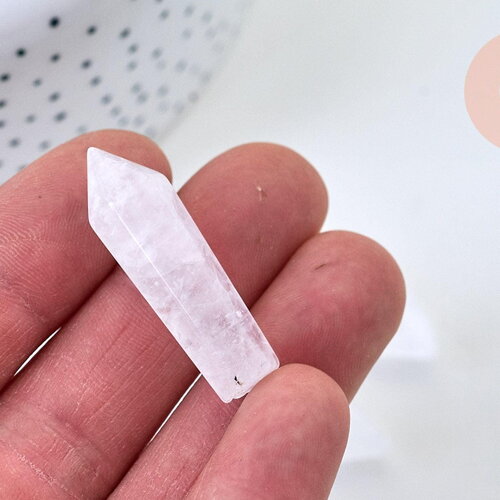Pointe cristal de roche non percée 35.5-36.5mm, pierre brute, création bijoux,cristal, perle pierres, pierre naturelle, x1 g6708