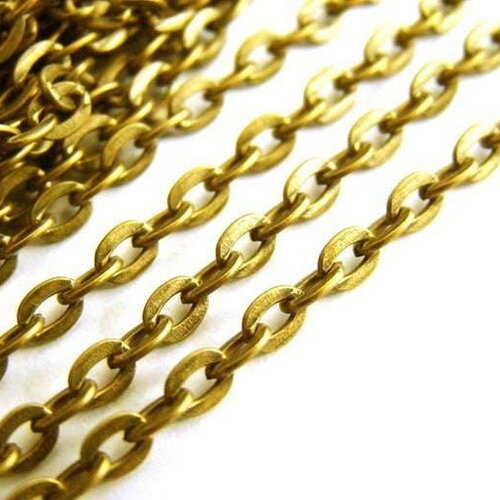 Chaine dorée forçat, chaine bijou, chaîne dorée,chaine cable dorée, création bijoux, grossiste chaine,2 mm, x 5mètres g0751