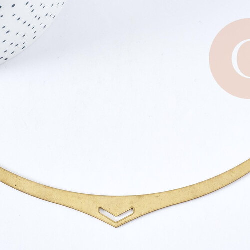 Pendentif connecteur ethnique laiton brut pour collier 14.3mm, création collier diy x1 g8319