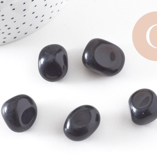 Pierre obsidienne naturelle roulée 45-66mm, pierre naturelle, litotherapie,obsidienne naturelle, x20gr (g5778)