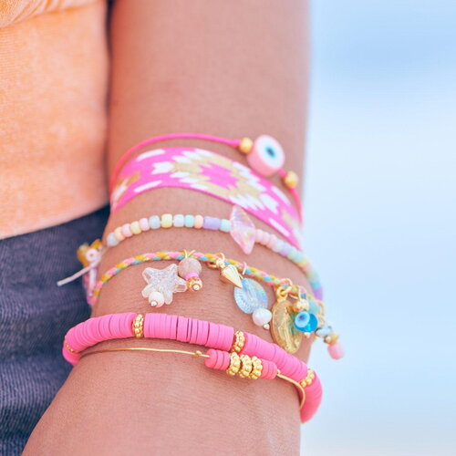 Kit création 10 bracelets surfer, coffrets et kits pour la création de bijoux fantaisie diy, x1 g9555