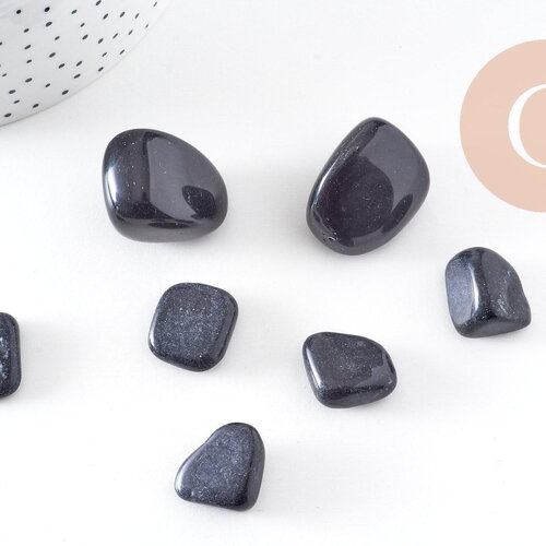 Obsidienne naturelle brut roulé, obsidienne niure, litotherapie,chips obsidienne, x20gr (g0254)