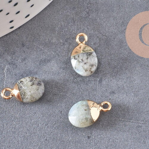Pendentif goutte labradorite,pendentif pierre,bijou pierre,pendentif pierre, labradorite naturel,pendentif labradorite,14mm,x 2, (g0028)