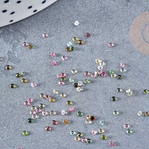 Cabochon forme diamant tourmaline naturelle 1.5mm, x1 (g8744)
