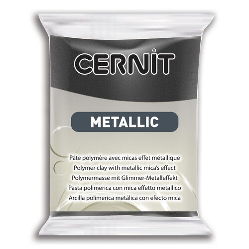 Pâte polymère cernit metallic - noir hématite x56g (g10471)