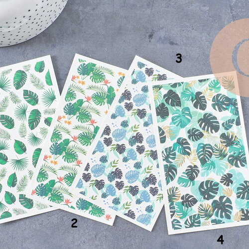 Feuille de transfert polymère – feuilles tropicales x1 (g10548)