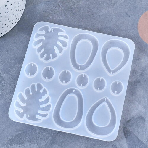 Moule pour fabrication boucles créoles résine feuille, un moule pour réaliser des bijoux avec inclusion en résine,130mm, x1 g4970