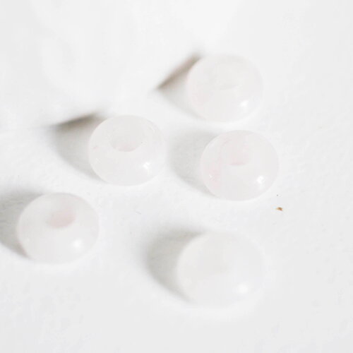 Pendentif donut quartz rose,pendentif quartz, pendentif pierre,quartz rose naturel, pendentif pierre cercle,10.5mm, x 2-g2462