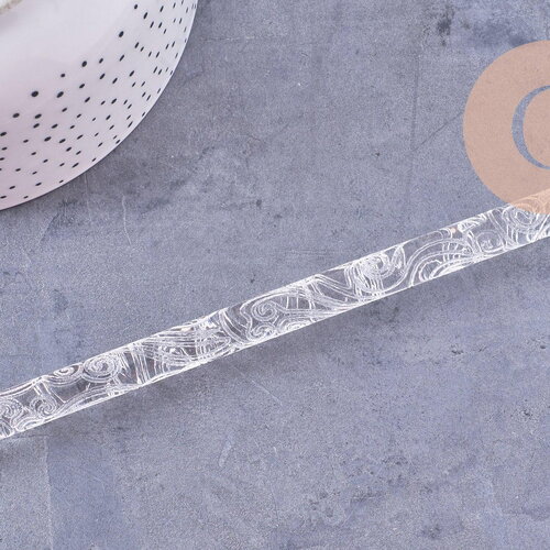Rouleau de texture acrylique motif vagues pour pâte polymère 165x0.95mm, x1 (g10681)