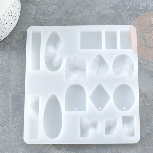 Moule pour fabrication boucles créoles résine 157x166mm, moule en silicone pour réaliser des bijoux avec inclusion en résine, x1 g6296