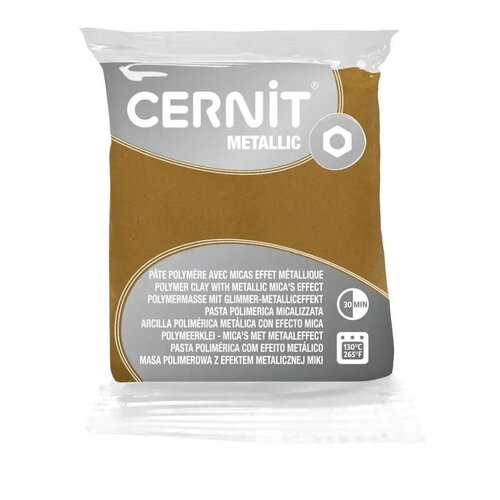 Pâte polymère cernit metallic - or riche x56g (g10961)