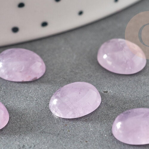 Cabochon ovale améthyste naturelle 8x10mm, x1 (g1184)