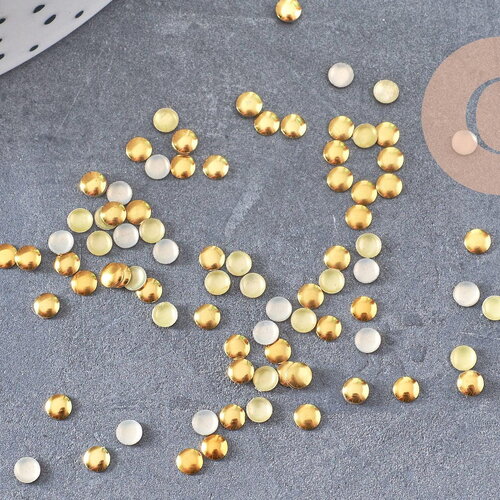 Element rond à coller en zamac doré,fournitures à coller pour décorer pierres et bijoux,4x2mm, x10 g5271