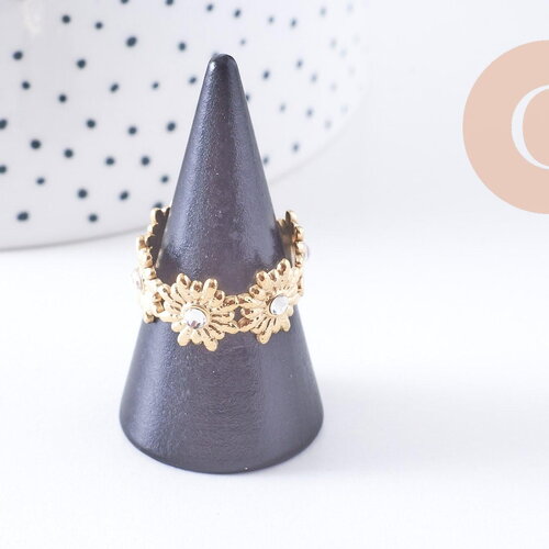 Cône en bois noir présentoir à pour bague, x1 (g8117)