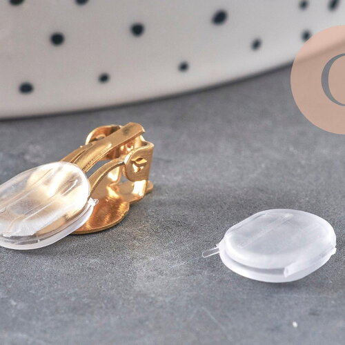 Protection clips boucles d'oreilles silicone 4mm, x10 (g11090)