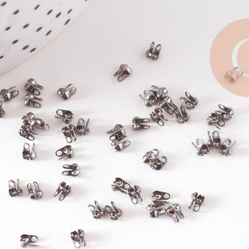 Cache-noeud connecteur chaine boule metalgun avec trou 3mm x1gr (g2631)