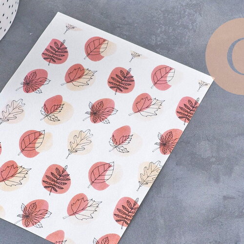 Feuille de transfert polymère – motif bulle automne 14x10 cm, x1 (g11008)