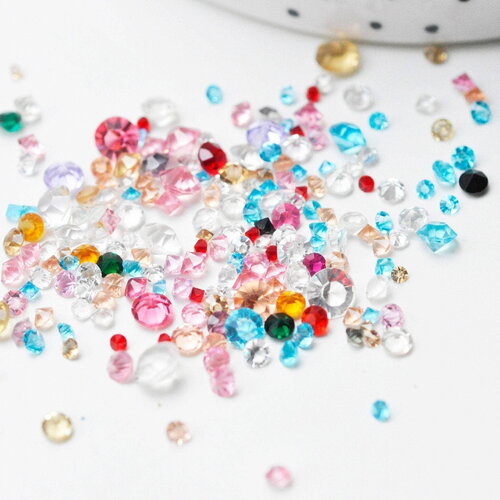 Cabochon rond strass cristal coloré 1.6mm, x1 gramme (g4142)