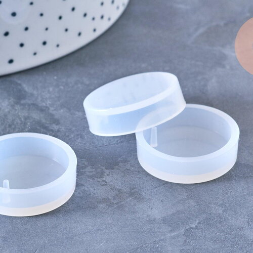 Moules en silicone pour création pendentif rond 25mm, x1 (g5792)