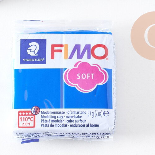 Pâte polymère fimo opaque - bleu pacifique x57g (g10604)