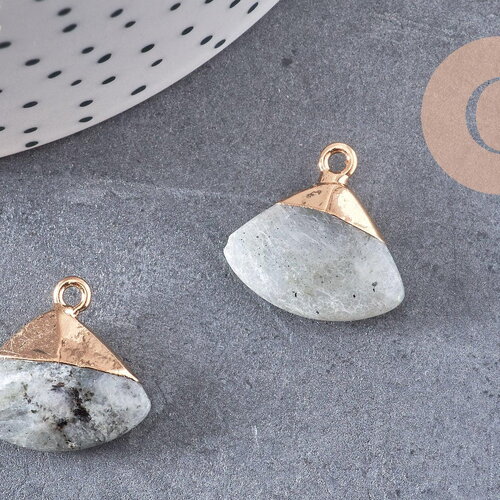 Pendentif triangle labradorite ,pendentif bijoux, pendentif pierre, labradorite naturel,pendentif labradorite,20mm, x1, g2648