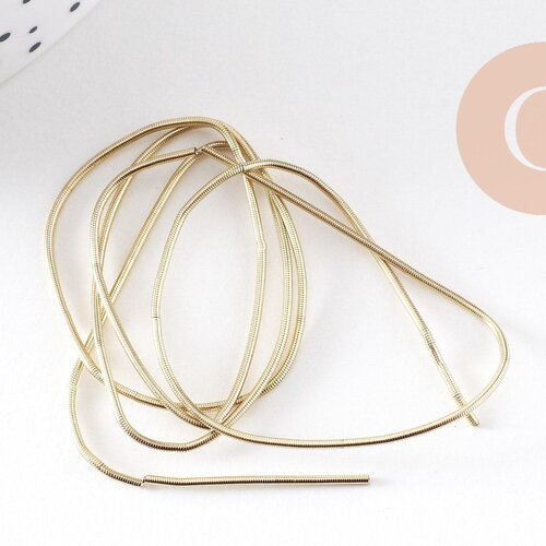 Cannetille lisse cuivre doré 1mm, x 50cm (g10563)