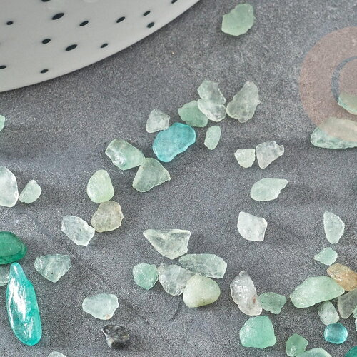 Sable pierre chips aventurine verte naturelle 2~8mm non percé, x20gr (g0229)
