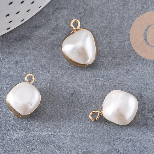 Pendentif grosse perle naturelle keshi pour création de bijou en perle naturelle blanche et perle eau douce,17-25mm, x1 (g0197)