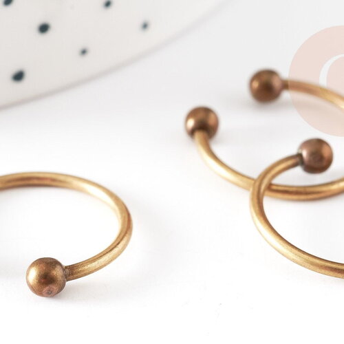 Bague réglable finition boule 4mm, x20 (g0559)