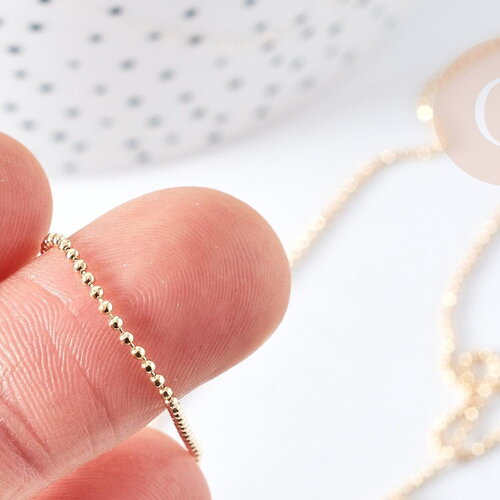 Chaine boule facettée laiton dorée 1.5mm,chaine création bijoux, grossiste chaine, 5 metres g8713