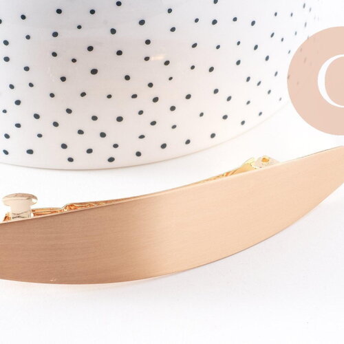 Support barrette clip zamac doré ovale 100mm, x1 (g10160)