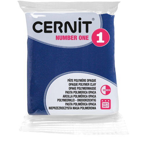 Pâte polymère cernit number one opaque - bleu marine x56g (g10421)