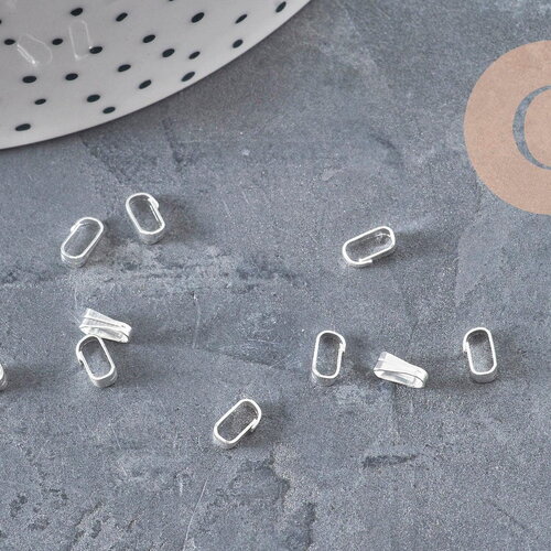Grande bélière acier 304 inoxydable argenté 5.5mm, x10 (g11266)