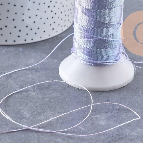 Fil de couture bleu irisé métallisé 0.6mm, x 10m (g0974)