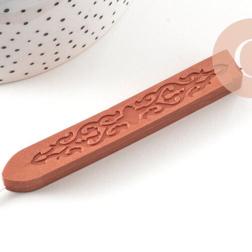 Batonnet de cire à cacheter cuivre avec mèche, x1 (g3453)