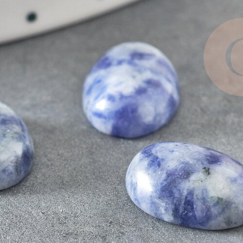 Cabochon ovale sodalite bleue naturelle 14x10mm, x1 (g2595)
