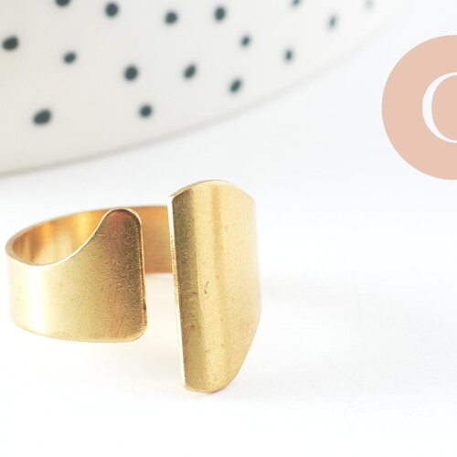 Bague réglable laiton, x2 (g0597)