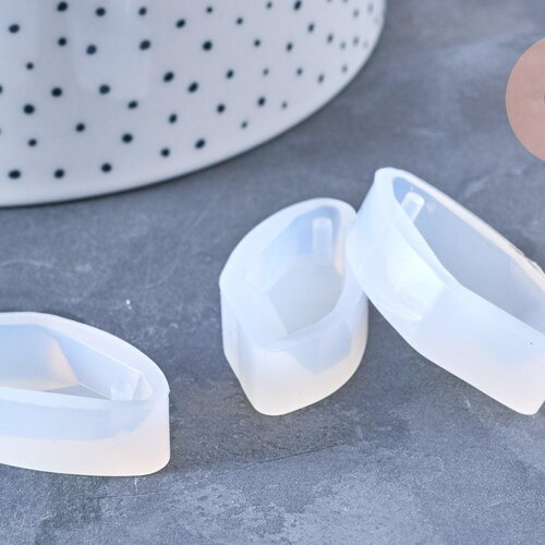Moule pour fabrication boucles pendentif résine, un moule en silicone pour réaliser des bijoux avec inclusion en résine, x1 g4181