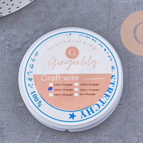 Fil élastique nylon transparent rond 0.5mm, bobine de 12.5m x1 (g2952)
