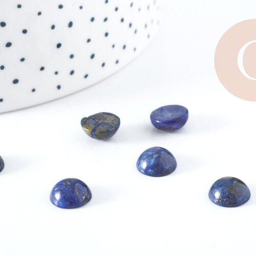 Cabochon rond lapis-lazuli naturel 10mm, x1 (g9102)