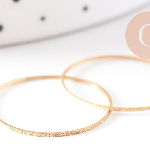 Bague très fine alliance acier inoxydable doré sablée 1mm, x1 (g10366)