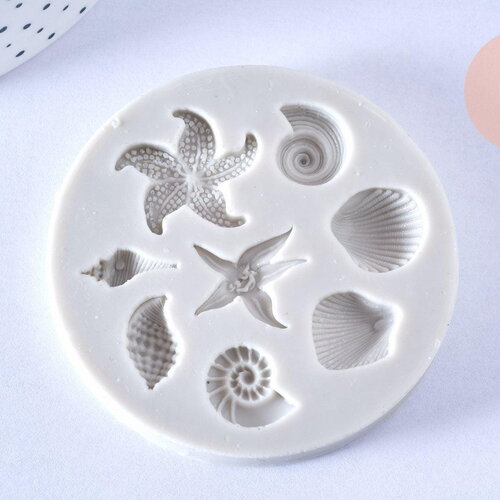 Moules en silicone coquillages pour résine 6.7cm, x1 (g5096)